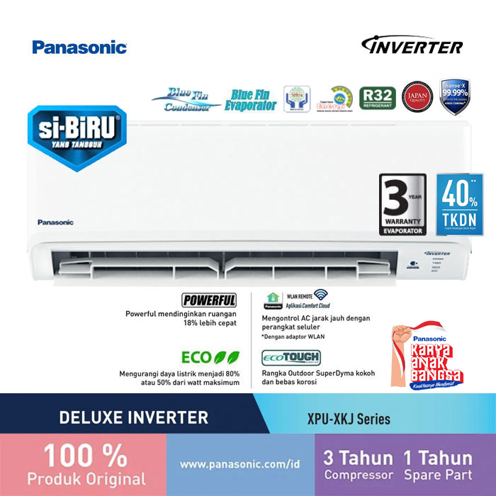 Panasonic AC Deluxe Inverter Wall Mounted Split 0.75 PK – CS/CU XPU7XKJ